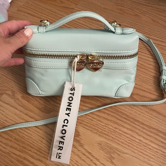 Stoney Clover Lane Accessories - Stoney Clover Lane Light Blue Mini Bag with Gold Accents